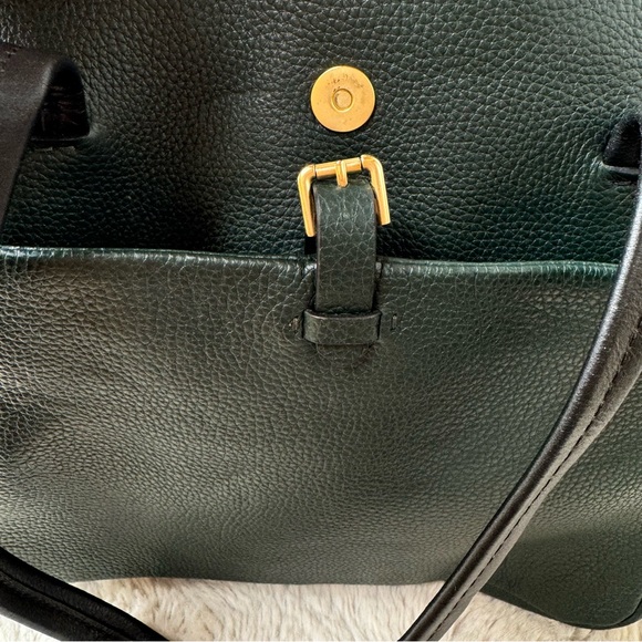 Zara Dark Green Thick 100% Pebble Cow Leather Tote bag - Picture 12 of 16